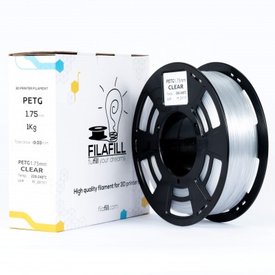 PETG filament - PREMIUM - Transparent - 1Kg - 1.75mm