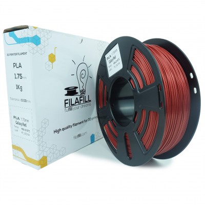 PLA Filament - PREMIUM - Galaxy Vertigo Red - 1Kg - 1.75mm