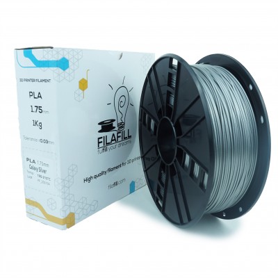 PLA Filament - PREMIUM - Galaxy Vertigo Silver - 1Kg - 1.75mm