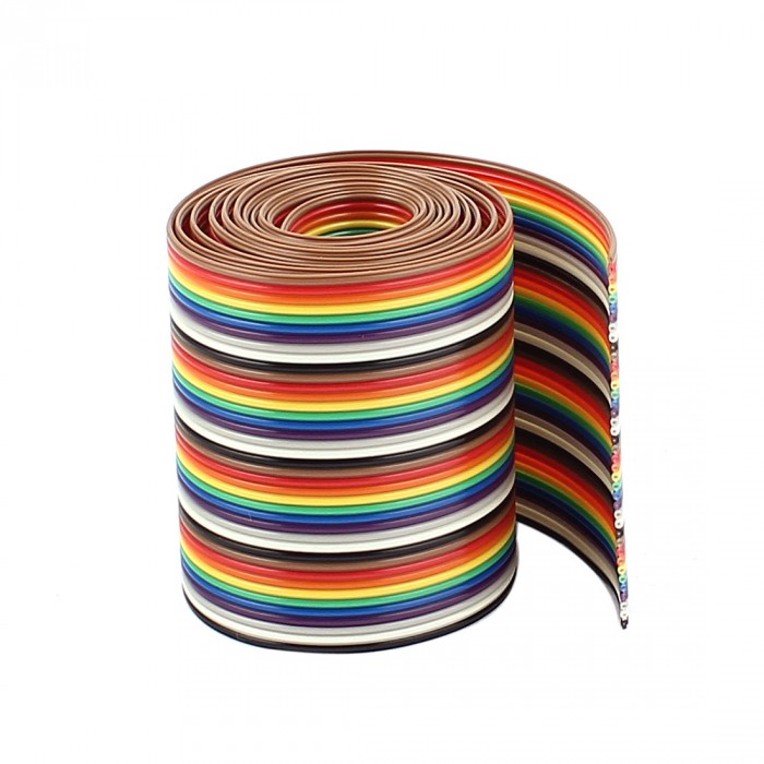 FC IDC Cable Rainbow 40 pin 1m 1.27mm pitch
